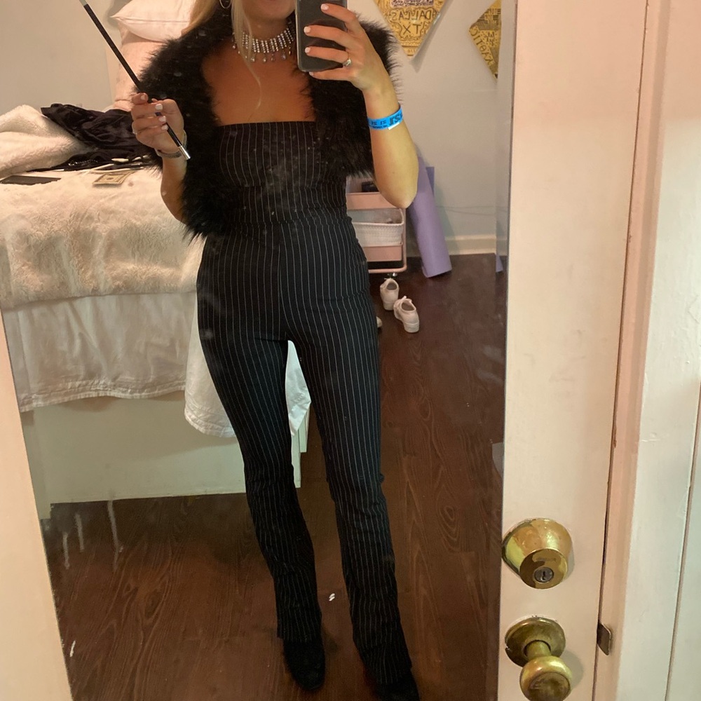 Superdown Stripe Jumpsuit